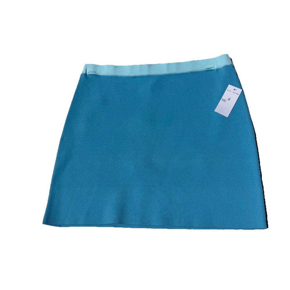 House of Harlow blue contrasting trim cozy chic old money skirt NWT LARGE